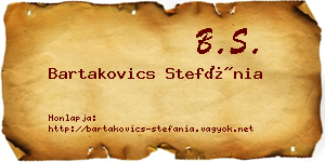 Bartakovics Stefánia névjegykártya